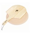Char-Broil Kit Pietra Pizza tonda con Pala in legno