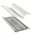 Scolapiatti Scolabicchieri Acciaio Inox Con Vaschetta L.Cm 80