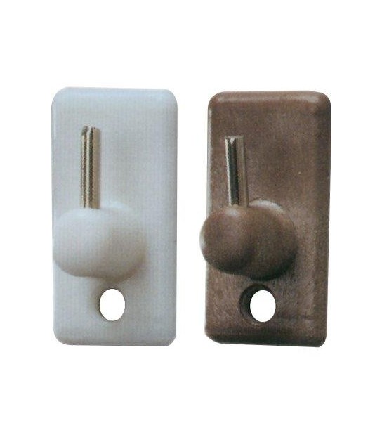 Gancio Bris Bris Base Plastica Rampino Metallo Mm 18X32 Marrone Cf:Pz 100