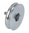 Combi Ruota Cancello A Fissare Gola Tonda 400 Combi Zincata + Cuscinetto Gola Mm 16 Mm 60