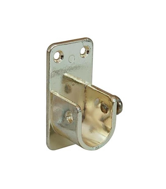 Reggitubo Armadio Ovale Laterale Zama Ottone Lucido Tubo Mm 30X15