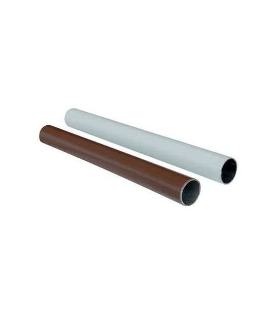 Tubo Armadio Tondo Plasticato Acciaio Saldato Bianco Mm 18 Mt 3,00