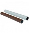 Tubo Armadio Tondo Plasticato Acciaio Saldato Bianco Mm 18 Mt 3,00