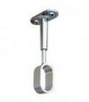 Reggitubo Armadio Ovale Regolabile Centrale Zama Cromato H.Mm 68/95 Tubo Mm 30X15