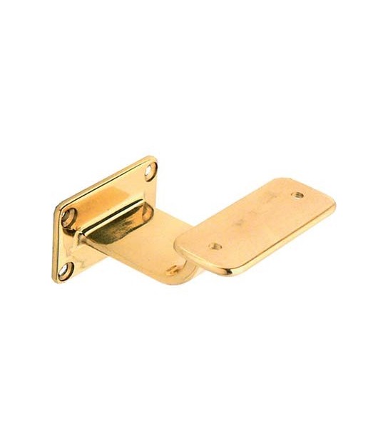 Supporto X Corrimano Base Rettangolare Ottone Lucido