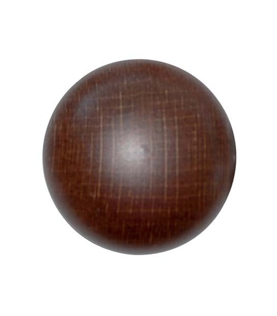 Pomolo Legno Liscio Noce Scuro Mm 20/30X30