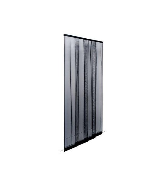 Irs Zanzariera Porta Ecco Strip A Strisce Irs Poliestere Nero Cm 140 H.Cm 250