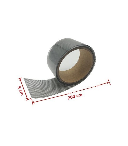 Effe Nastro Riparatore Rete Zanzariera Fibra Effe Adesivo Grigio Mm 50 Ml 2