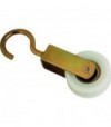 Carrucola Nylon + Cuscinetto + Gancio Zincato D.Mm 40