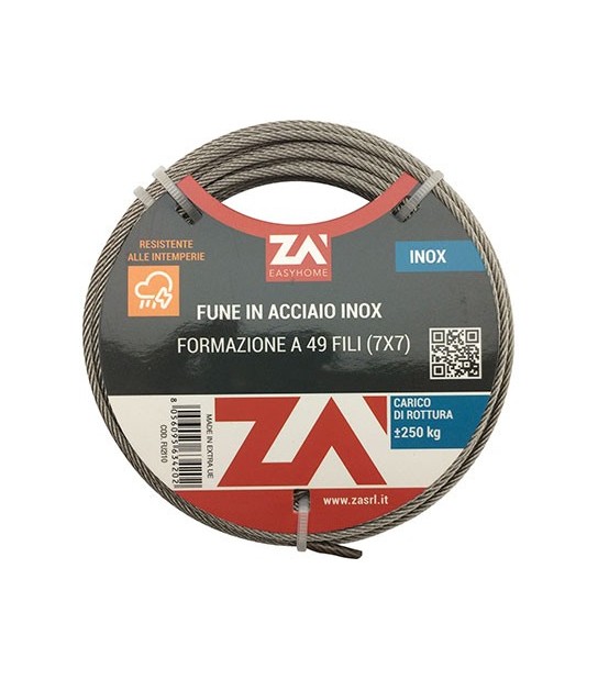 Za Fune Acciaio Inox D.Mm 2 L.Mt 25