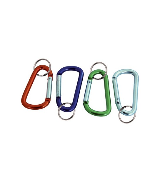 Hand Moschettone Portachiave A Pera + Anello Alluminio Mm 50