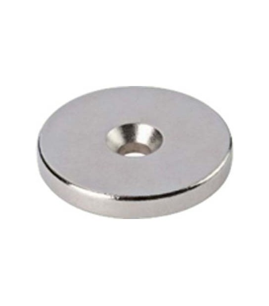 Bottone Magnetico Al Neodimio Forato D.Mm 15 H.Mm 2