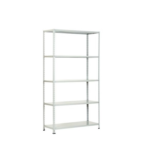 Prometal Scaffale Kit 5 Ripiani Aste Intere Prometal Vern Grigio Cm 40X 90 H.Cm 200