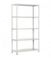 Prometal Scaffale Kit 5 Ripiani Aste Intere Prometal Vern Grigio Cm 40X 90 H.Cm 200