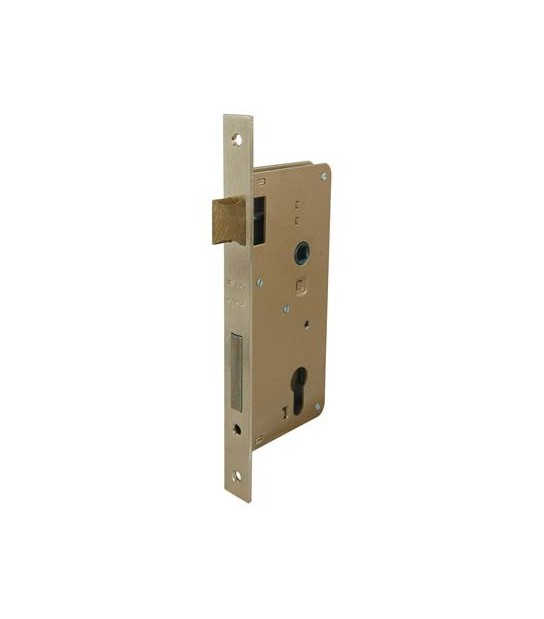 Iseo Serratura Legno Infilare 200 Iseo B.Q Ottonato F.Mm 22 F.Sagom M2+Scr+Q8 E.Mm 50