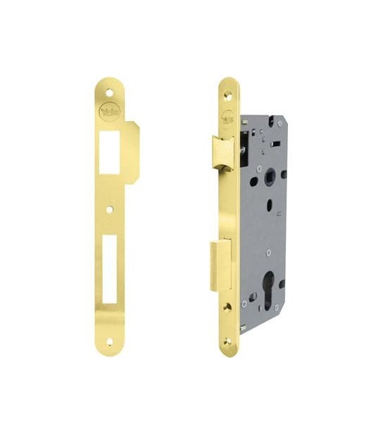 Yale Serratura Legno Infilare 52X Yale B.T Ottonato F.Mm 22 F.Sagom M2+Scr+Q8 E.Mm 60