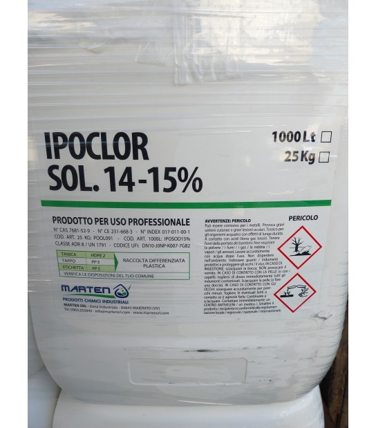 IPOCLORITO DI SODIO IPOCLOR 14/15% LIQUIDO