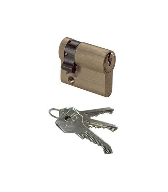Cisa Mezzo Cilindro Sagomato 0G304 Cisa Ottone Chiavi 3 Camma Din Mm 50 40+10