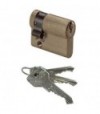 Cisa Mezzo Cilindro Sagomato 0G304 Cisa Ottone Chiavi 3 Camma Din Mm 50 40+10