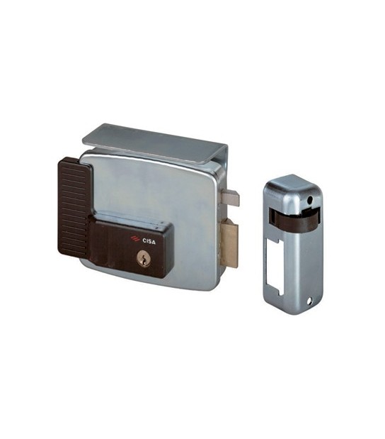 Cisa Serratura Metallo Applicare Elettrica 11721 Cisa Zincata C.Tondo Fisso+Scr+Tett E.Mm 60 Sx