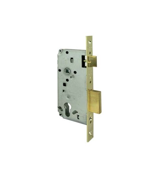 Logo Cisa Serratura Legno Infilare 5C611 Logo B.Quadro Ottonato F.Mm 22 F.Sagom M2+Scr E.Mm 60