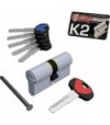 Securemme Cilindro Sagomato K2 3200-C Securemme Ott.Nich.Satin Chiavi 5 Mm 65 30+35