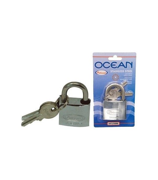Potent Lucchetto Ocean 2700Mb Potent Ottone Arco Acciaio Inox Chiavi 2 Mm 50