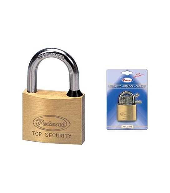 Potent Lucchetto 2700B Potent Ottone Arco Cromato Chiavi 2 Mm 30