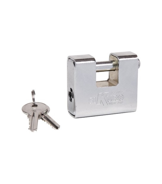 Ilsa Lucchetto Antiscasso Corazzato Sk Ilsa Sk90 Ottone Acciaio Cromato Chiavi 2 Mm 91