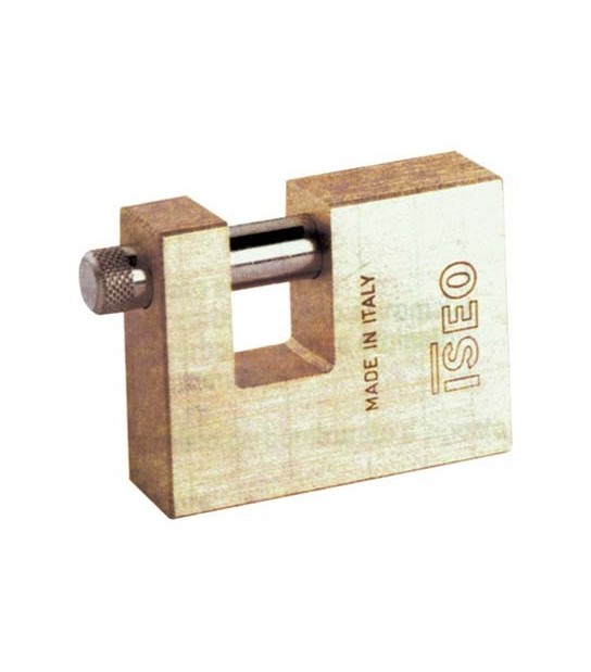 Iseo Lucchetto Rettagolare Aditus Iseo Ottone Satinato Chiavi 2 Mm 90