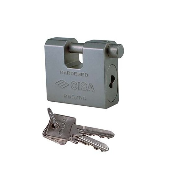 Cisa Lucchetto Antiscasso 28550 Cisa Acciaio Carbonitrurato Chiavi 2 Mm 75