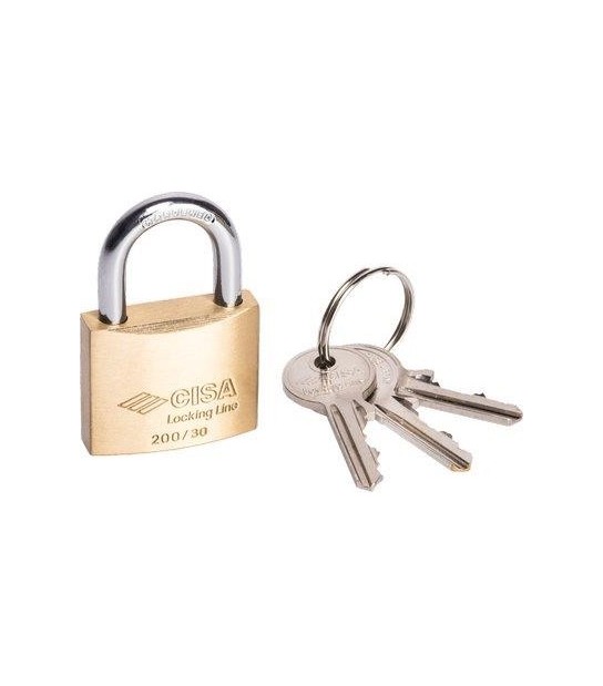 Cisa Lucchetto Locking-Line Pop 20010 Cisa Ottone Arco Cromato Chiavi 3 Mm 50