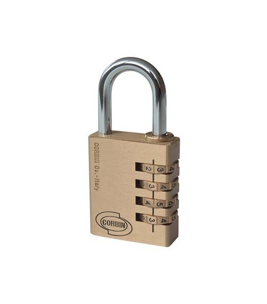 Corbin Lucchetto A Combinazione Yale/Corbin Ottone Arco Cromato Mm 20