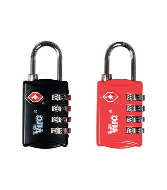 Viro Lucchetto A Combinazione 424 Tsa Viro Ottone Arco Cromato Mm 28