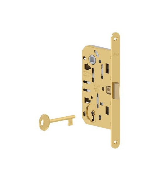 Agb Serratura Patent B.Tondo Ottonato Mediana Agb I.Mm 90 F.Mm 18 E.Mm 50