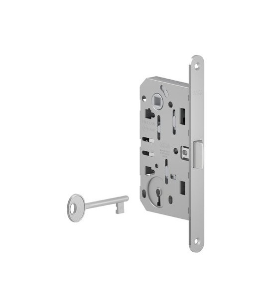 Agb Serratura Patent B.Tondo Cromo Opaco Mediana Agb I.Mm 90 F.Mm 18 E.Mm 50