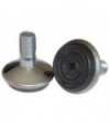 Piedino Regolabile X Mobili Nichelato/Gomma Base D.Mm 32 H.Mm 31 Mm 8X12