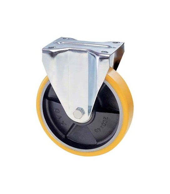 Valsecchi Ruota A Forcella Su Piastra 22A Avo A/Zincr/Pol.Gial D/Ghisa D.Mm 100X25 P.Mm 100X85