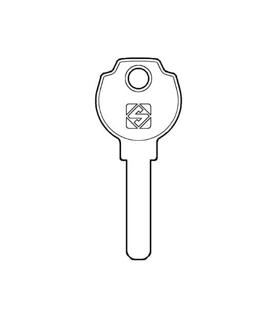 Silca Chiave Punzonata Giussani Gs17 Silca Ottone Nichelato