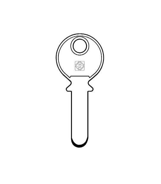 Silca Chiave Punzonata Kaba Ka2 Silca Ottone Nichelato