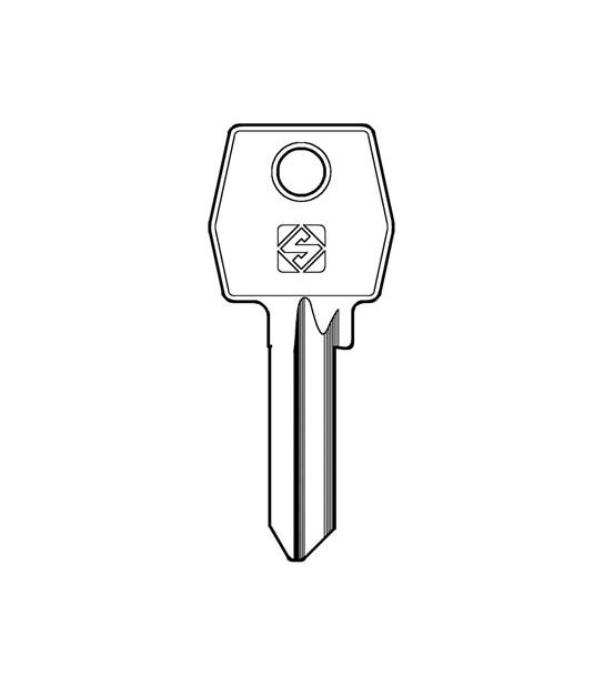 Silca Chiave Piatta Agb Agb1R Silca Ottone Nichelato