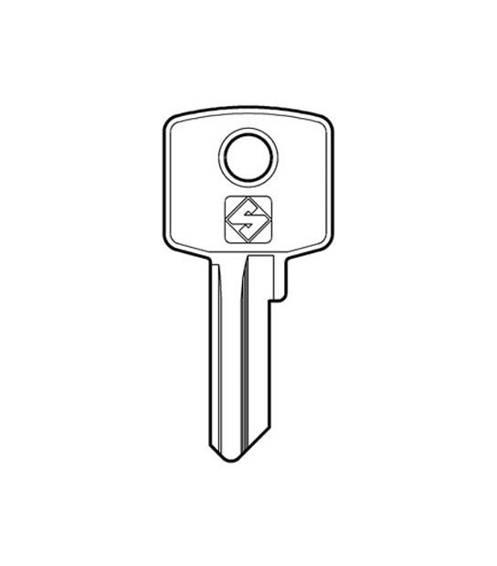 Silca Chiave Piatta Cas Cis4 Silca Ottone Nichelato