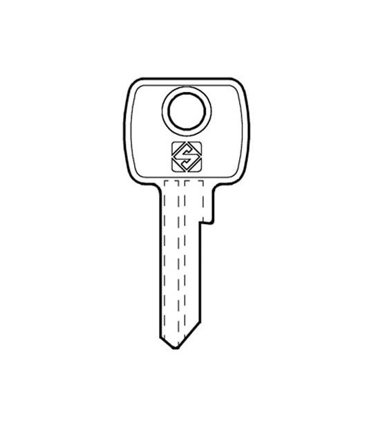 Silca Chiave Piatta L&F Lf4 Silca Ottone Nichelato