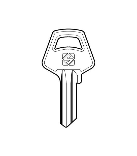 Silca Chiave Piatta Meroni Mer1 Silca Ottone Nichelato