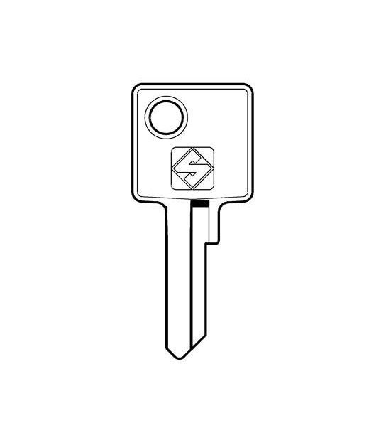 Silca Chiave Piatta Meroni Mer2 Silca Ottone Nichelato