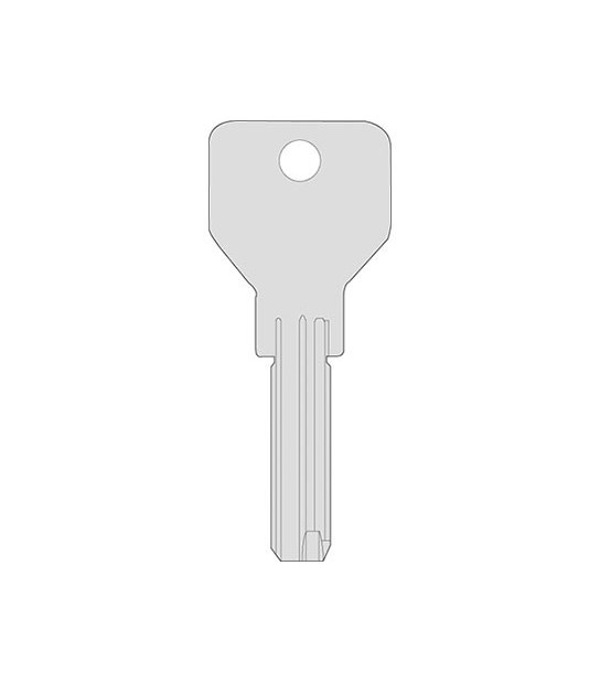 Cisa Chiave Punzonata Cisa 00670.01 Originale Ottone Nichelato Cs146