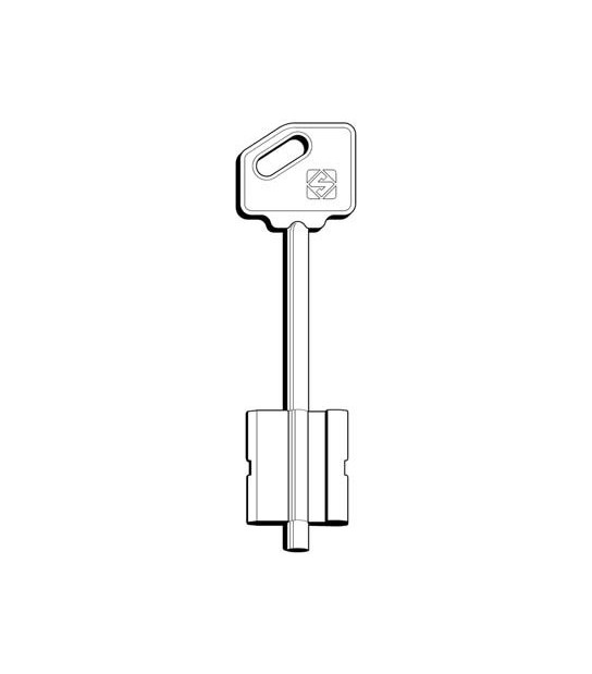Silca Chiave Doppia Mappa Cr 5R14 Silca Ottone Nichelato