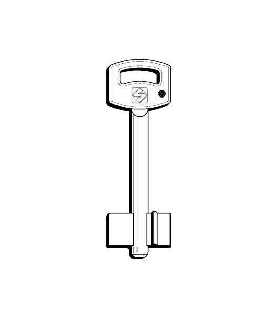 Silca Chiave Doppia Mappa Sab 5Sab2 Silca Ottone Nichelato