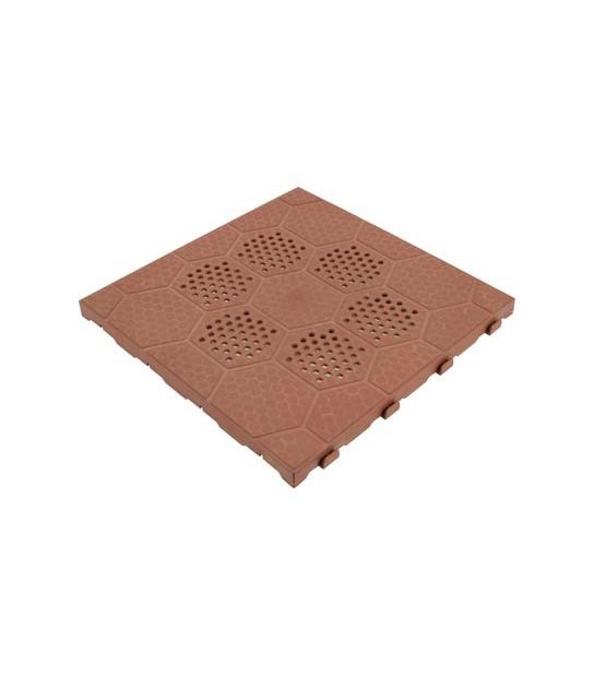 Piastrella Autobloccante Pp Cotto Cm 40X40 H.Cm 2,5