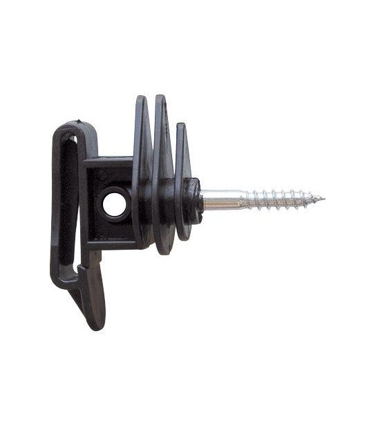 Stars Isolatore Elettrorecinzione Piatto Vite Legno X Filo + Corda + Fettuccia Max Mm 40